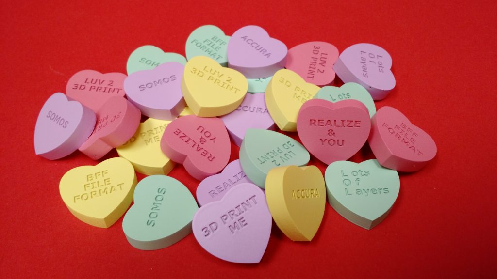 3d printing candy hearts image