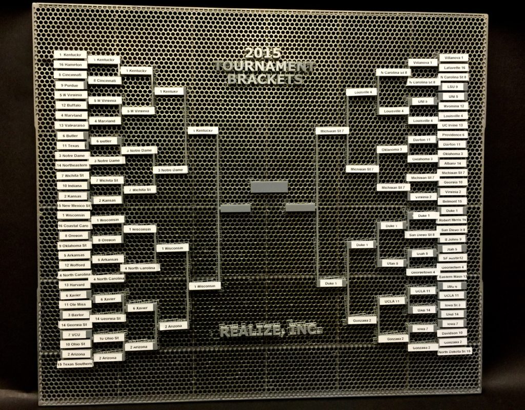 The Realize, Inc. College Hoops 3D Printed Bracket: The Final Four